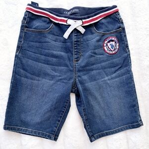 U.S. Polo Assn Easy On Soft Denim Shorts Kids XL 14-16 Blue